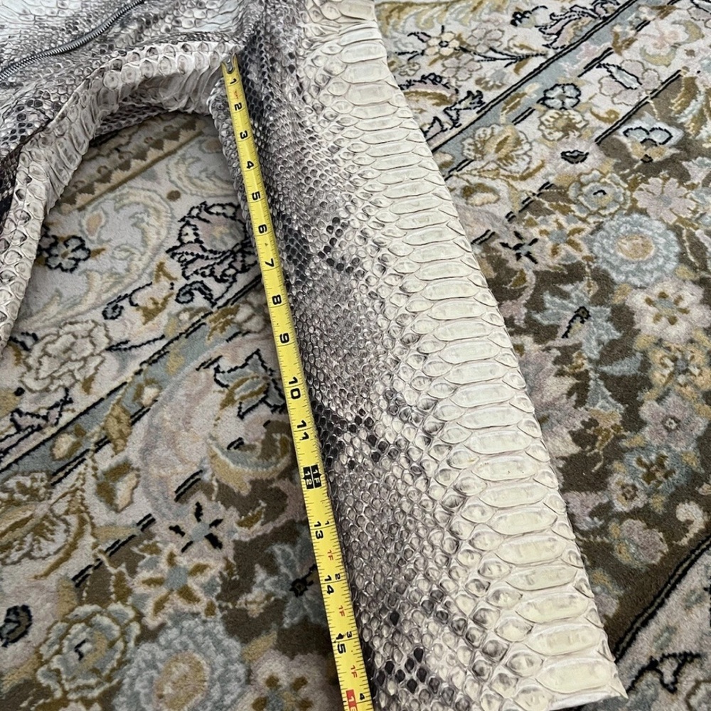 Michael Kors Collection real Snakeskin python Cream beige coat jacket s small - Picture 10 of 15